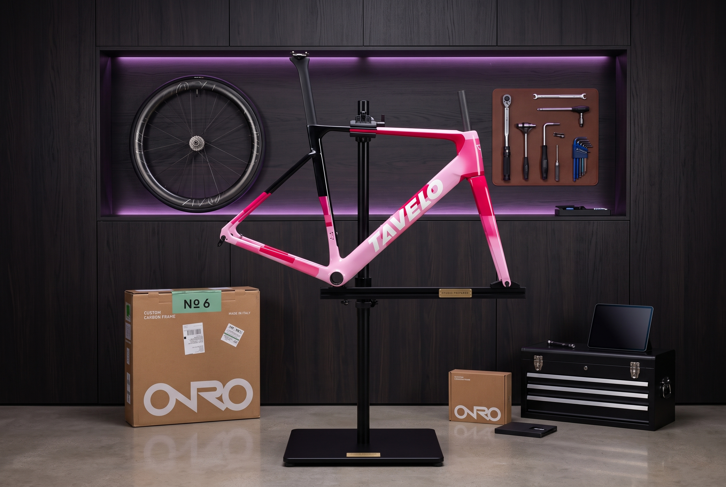 Tavelo complete bike and carbon frameset engineered for performance